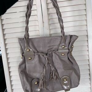 Vintage MICHAEL ROME Genuine Leather Handbag, Made In Italy, Braided Straps